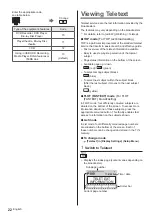 Предварительный просмотр 22 страницы Panasonic TX-32DSX609 Operating Instructions Manual