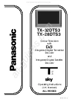 Preview for 1 page of Panasonic TX-32DTDS3 Operating Instructions Manual