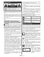 Предварительный просмотр 3 страницы Panasonic TX-32E302B Operating Instructions Manual