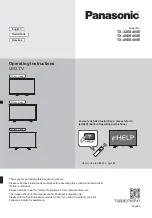 Preview for 1 page of Panasonic TX-32ES400E Operating Instructions Manual