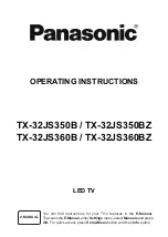 Предварительный просмотр 1 страницы Panasonic TX-32JS350B Operating Instructions Manual