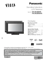 Panasonic TX-32LED8F Operating Instructions Manual preview