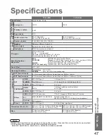 Предварительный просмотр 47 страницы Panasonic TX-32LX85L Operating Instructions Manual