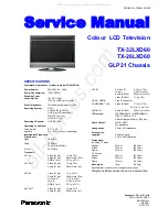 Panasonic TX-32LXD60 Service Manual preview