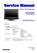 Panasonic TX-32LXD7M Service Manual preview