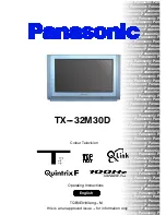 Предварительный просмотр 1 страницы Panasonic TX-32M30D Operating Instructions Manual