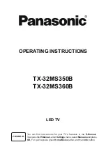 Panasonic TX-32MS350B Operating Instructions Manual preview