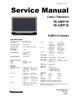 Предварительный просмотр 1 страницы Panasonic TX-32PF10 Service Manual