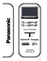 Предварительный просмотр 2 страницы Panasonic TX-32PF10F Operating Instructions Manual