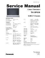 Panasonic TX-32PG30 Service Manual предпросмотр