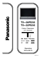 Предварительный просмотр 1 страницы Panasonic TX-32PG50 Operating Instructions Manual