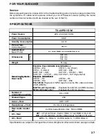 Предварительный просмотр 37 страницы Panasonic TX-32PS11D Operating Instructions Manual