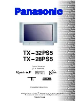 Panasonic TX-32PS5 Operating Instructions Manual preview