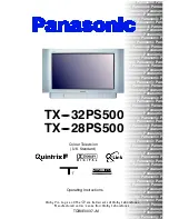 Предварительный просмотр 1 страницы Panasonic TX-32PS500 Operating Instructions Manual