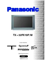 Предварительный просмотр 1 страницы Panasonic TX-32PX10P Operating Instructions Manual