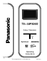 Panasonic TX-32PX20D Operating Instructions Manual предпросмотр