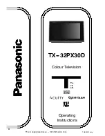 Panasonic TX-32PX30D Operating Instructions Manual preview