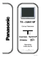 Предварительный просмотр 1 страницы Panasonic TX-33AK10F Operating Instructions Manual