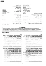 Предварительный просмотр 2 страницы Panasonic TX-34P180R Service Manual