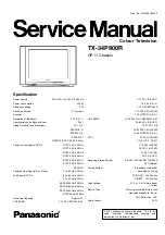 Предварительный просмотр 1 страницы Panasonic TX-34P800R Service Manual