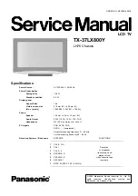 Preview for 1 page of Panasonic TX-37LX800Y Service Manual