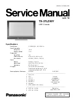 Preview for 1 page of Panasonic TX-37LZ80Y Service Manual