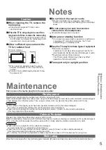 Предварительный просмотр 5 страницы Panasonic TX-37LZ8P Operating Instructions Manual