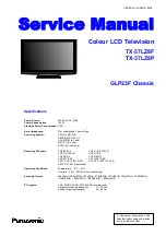 Preview for 1 page of Panasonic TX-37LZ8P Service Manual