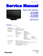 Preview for 1 page of Panasonic TX-37LZD80F Service Manual