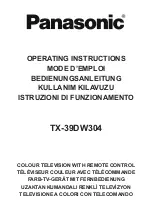 Panasonic TX-39DW304 Operating Instructions Manual preview