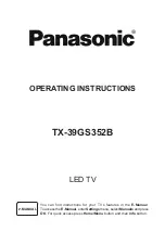 Предварительный просмотр 1 страницы Panasonic TX-39GS352B Operating Instructions Manual