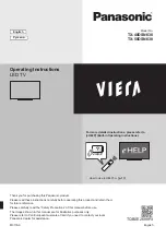 Preview for 1 page of Panasonic TX-40DSN638 Operating Instructions Manual