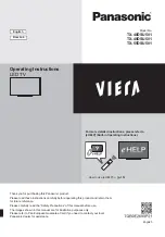 Panasonic TX-40DSU501 Operating Instructions Manual предпросмотр