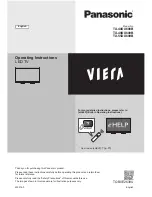 Preview for 1 page of Panasonic TX-40DX600B Viera Operating Instructions Manual