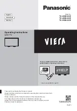 Preview for 1 page of Panasonic TX-40DX603E Operating Instructions Manual