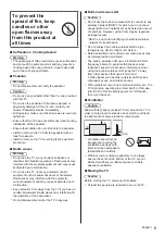 Preview for 5 page of Panasonic TX-40DX650E Operating Instructions Manual