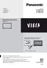 Panasonic TX-40DX703E Operating Instructions Manual preview