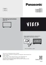 Panasonic TX-40DXM715 Operating Instructions Manual preview