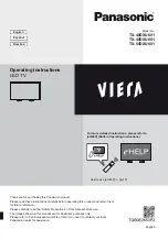 Panasonic TX-40DXU601 Operating Instructions Manual preview