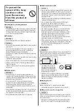 Предварительный просмотр 5 страницы Panasonic TX-40DXU601 Operating Instructions Manual