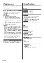 Предварительный просмотр 32 страницы Panasonic TX-40DXW604 Operating Instructions Manual