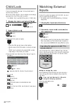 Предварительный просмотр 22 страницы Panasonic TX-40DXW654 Operating Instructions Manual