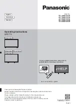 Предварительный просмотр 1 страницы Panasonic TX-40EX603E Operating Manual