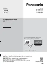 Panasonic TX-40EX620E Operating Instructions Manual предпросмотр