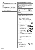 Предварительный просмотр 4 страницы Panasonic TX-40GX700E Operating Instructions Manual