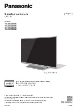 Preview for 1 page of Panasonic TX-40GX800B Operating Instructions Manual