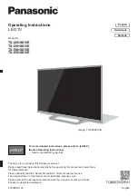 Panasonic TX-40HX810E Operating Instructions Manual preview