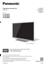 Panasonic TX-40HX820E Operating Instructions Manual preview