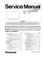 Panasonic TX-42ASR600 Service Manual preview