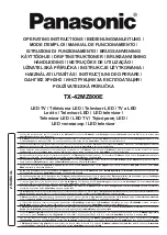 Panasonic TX-42MZ800E Operating Instructions Manual preview